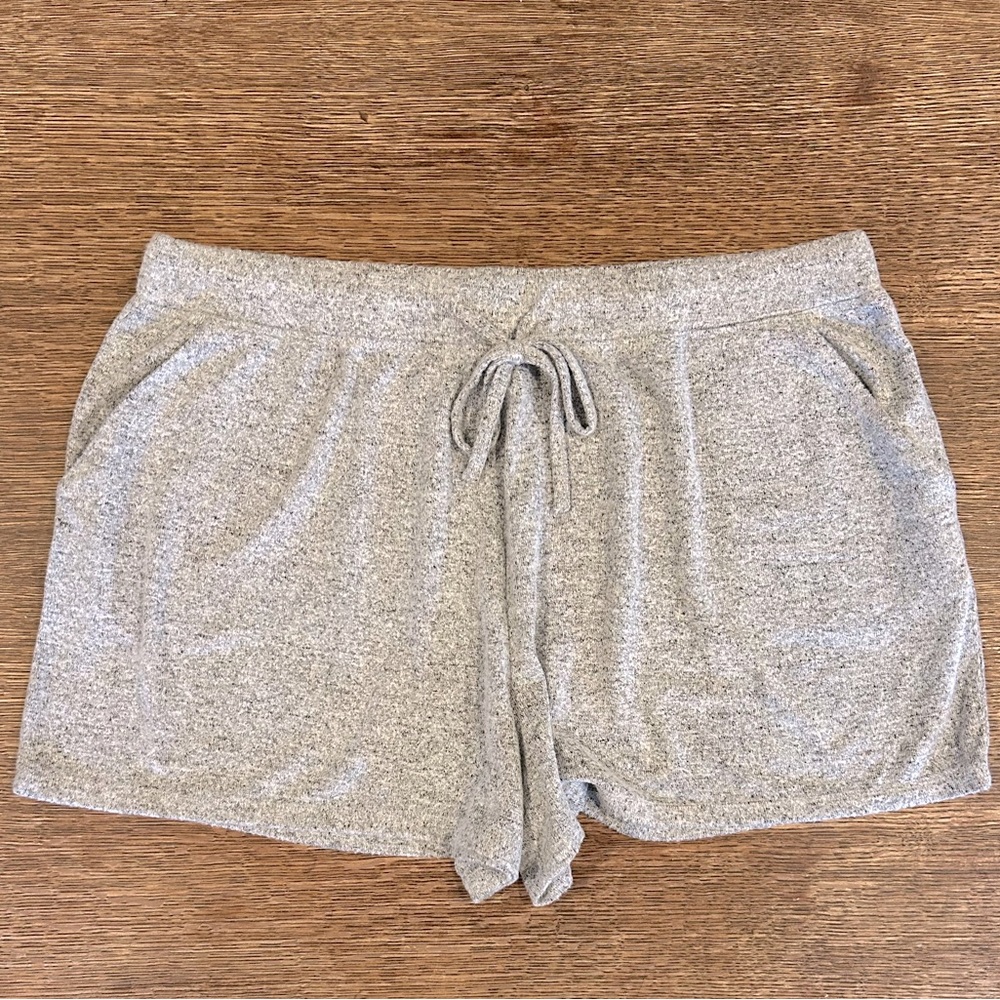 BP Ultra Super Soft Shorts Cozy Lounge Heather Grey Drawstring XL